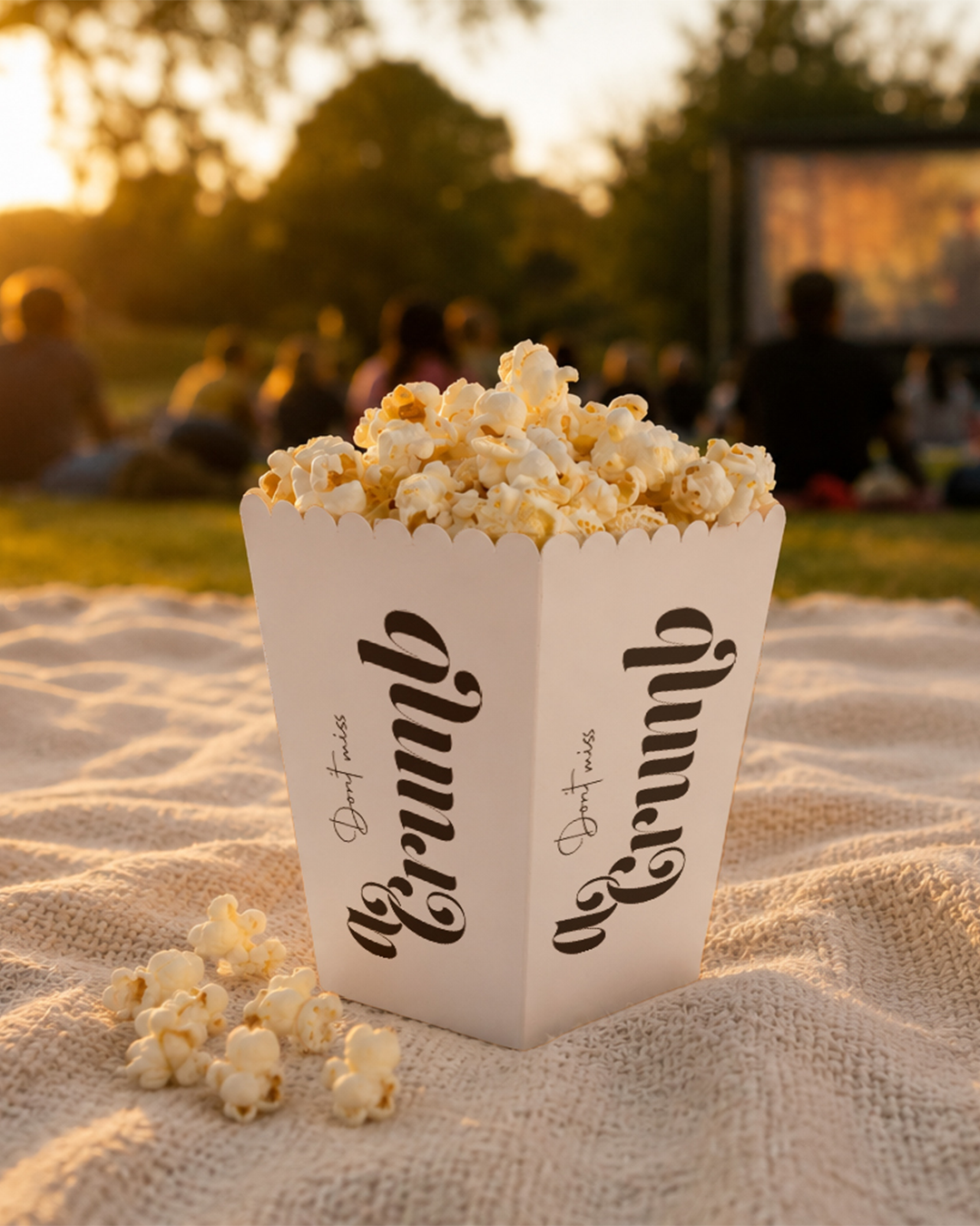 Popcornbägare Stor - Tom/Plano